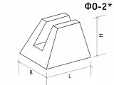 Фундамент ограды ФО-2* (для плиты ограды ПО-2*)